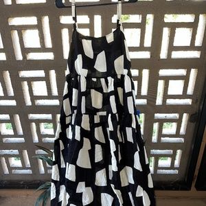 Black and White Patterned Maxi Dress